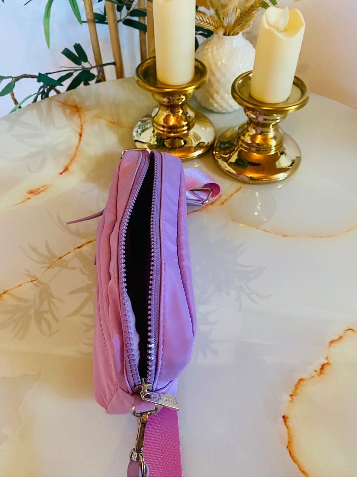 Stradivarius Pembe Kadın Çapraz Çanta Fermuarlı - Görsel 3