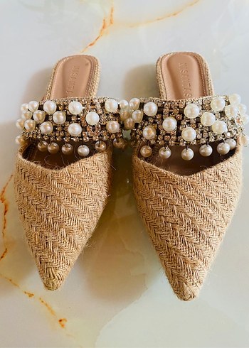 Boncuklu Bej Örgü Bohem Kadın Çanta - Görsel 4