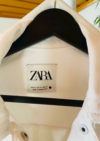 Zara Beyaz Uzun Kollu  Gömlek çeket - Görsel 3