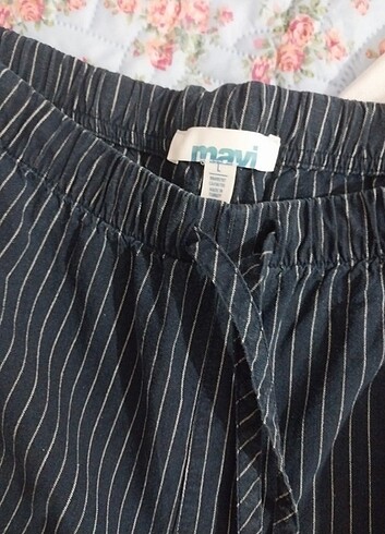 Mavi Jeans mavi keten pantolon