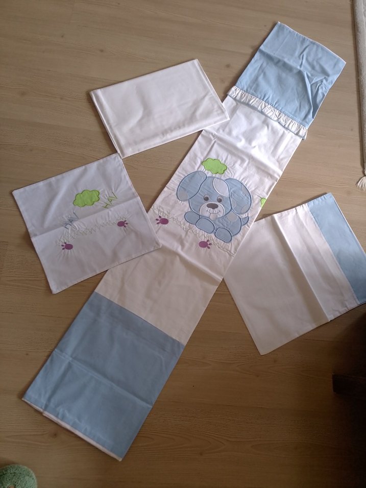 Bebekler için Nakışlı Beyaz pamuk nevresim - Görsel 5