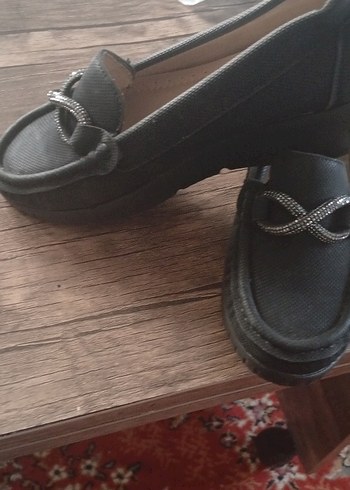 Gri Yılan Desenli Dolgu Topuklu Kadın Babet - Görsel 2