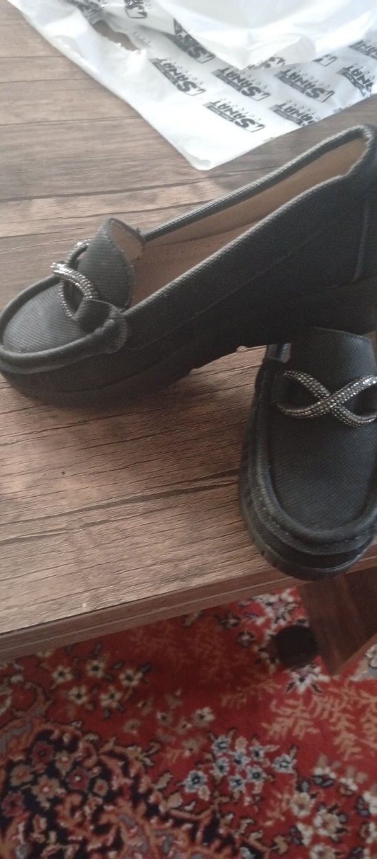 Gri Yılan Desenli Dolgu Topuklu Kadın Babet - Görsel 2