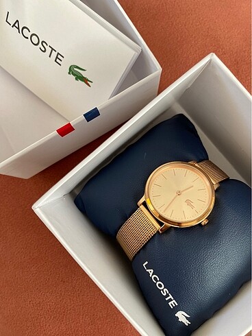 Lacoste altın rengi saat - Görsel 7