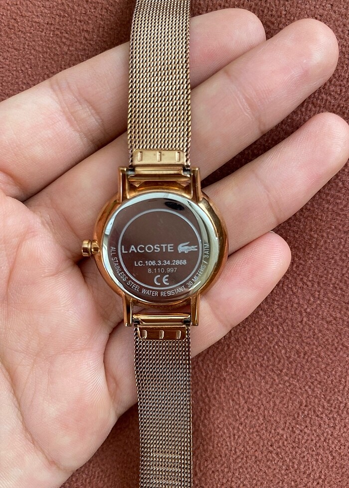 Lacoste altın rengi saat - Görsel 4