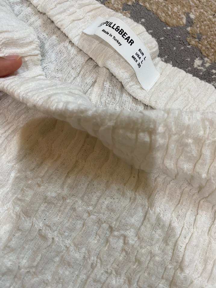 Kadın Beyaz Keten pantolon - Görsel 3