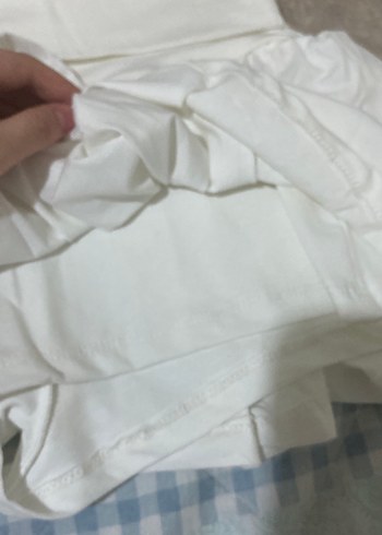 s Beden beyaz Renk Beyaz Keten Volanlı Midi Etek