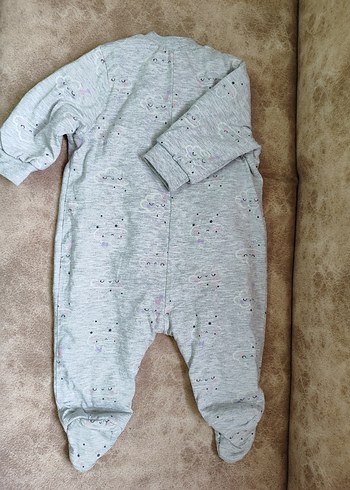 Gri Fermuarlı Kız Bebek Tulumu - Görsel 4