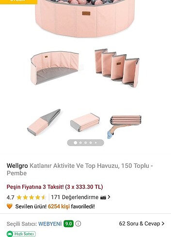 Top havuzu (top dahil değil)