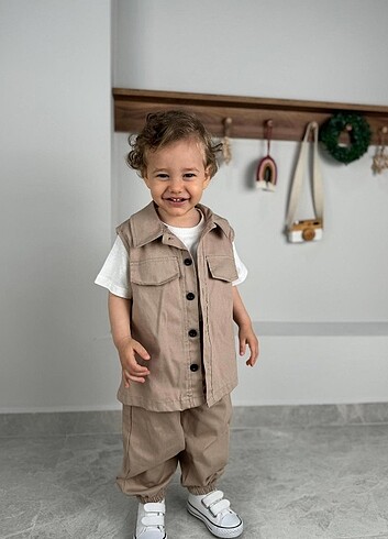 gabardin kumaş 3'lü takım 