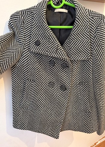36 Beden Stefaniel - Düğmeli Zebra Desenli Kadın Ceket