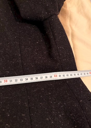 36 Beden gri Renk VIZARA Gri Düğmeli Kadın Blazer