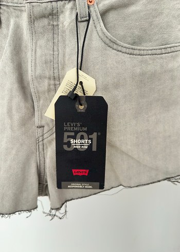 Levi's Gri Mini Denim Şort - Görsel 3