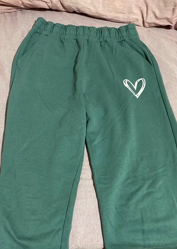 Kadın Koyu Yeşil Pamuklu Rahat Kesim Eşofman - Görsel 3