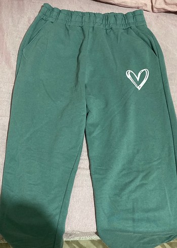 Kadın Koyu Yeşil Pamuklu Rahat Kesim Eşofman - Görsel 2