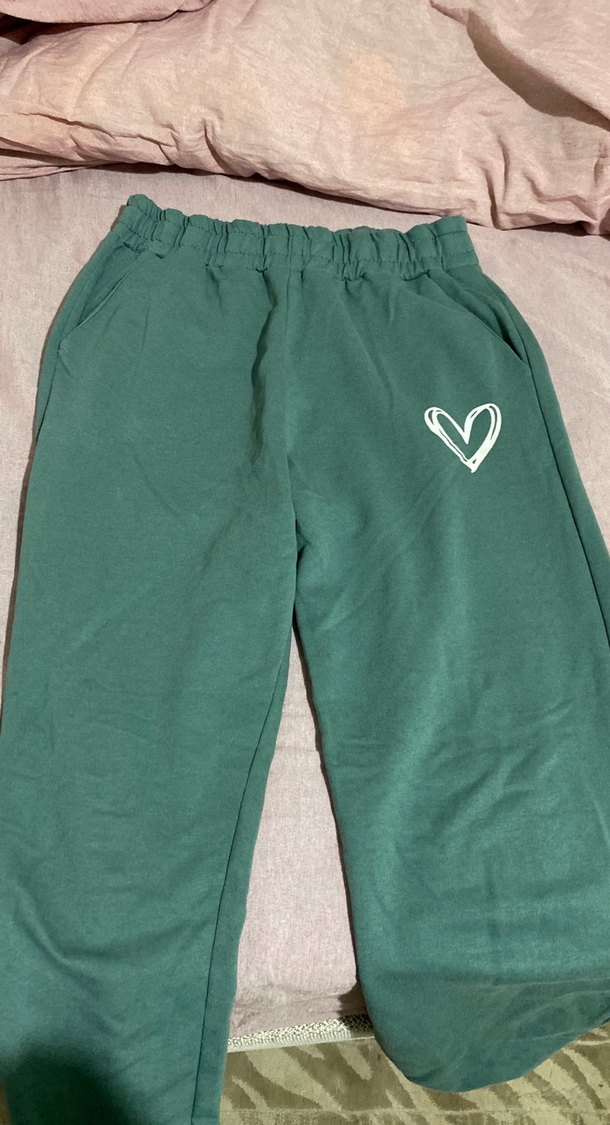 Kadın Koyu Yeşil Pamuklu Rahat Kesim Eşofman - Görsel 3