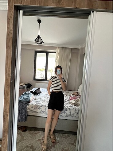 s Beden Zara triko crop üst