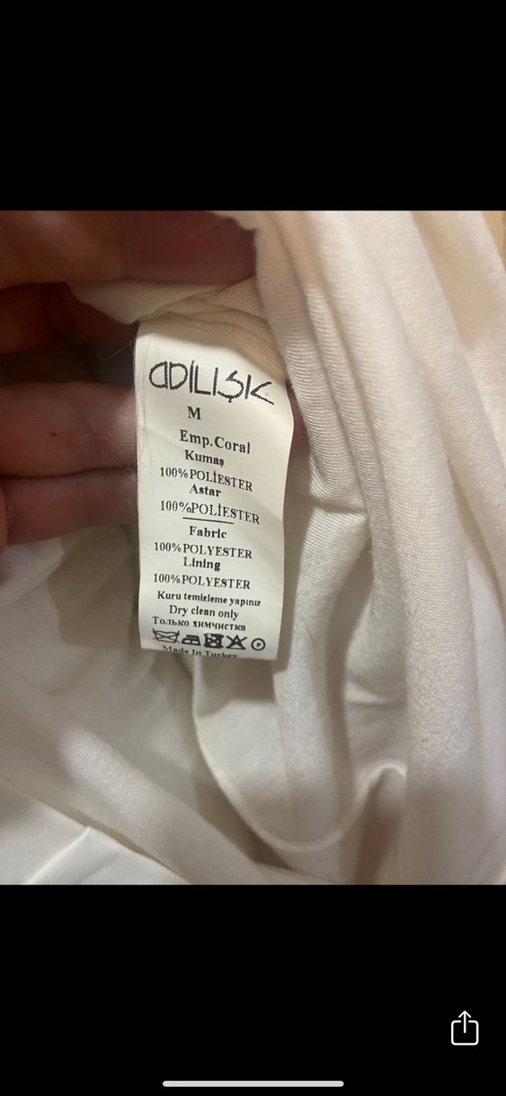 Beyaz Desenli Midi Kolsuz Elbise - Görsel 3