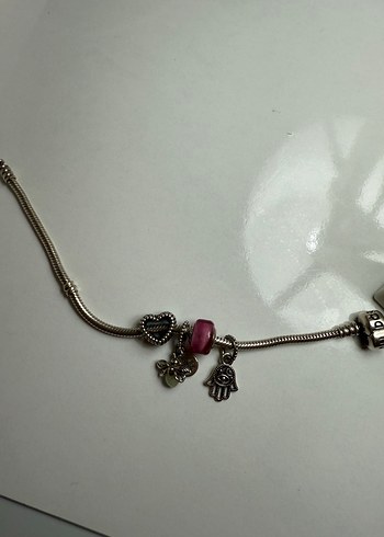 Desenli Kalp Kadın Charm - Görsel 2