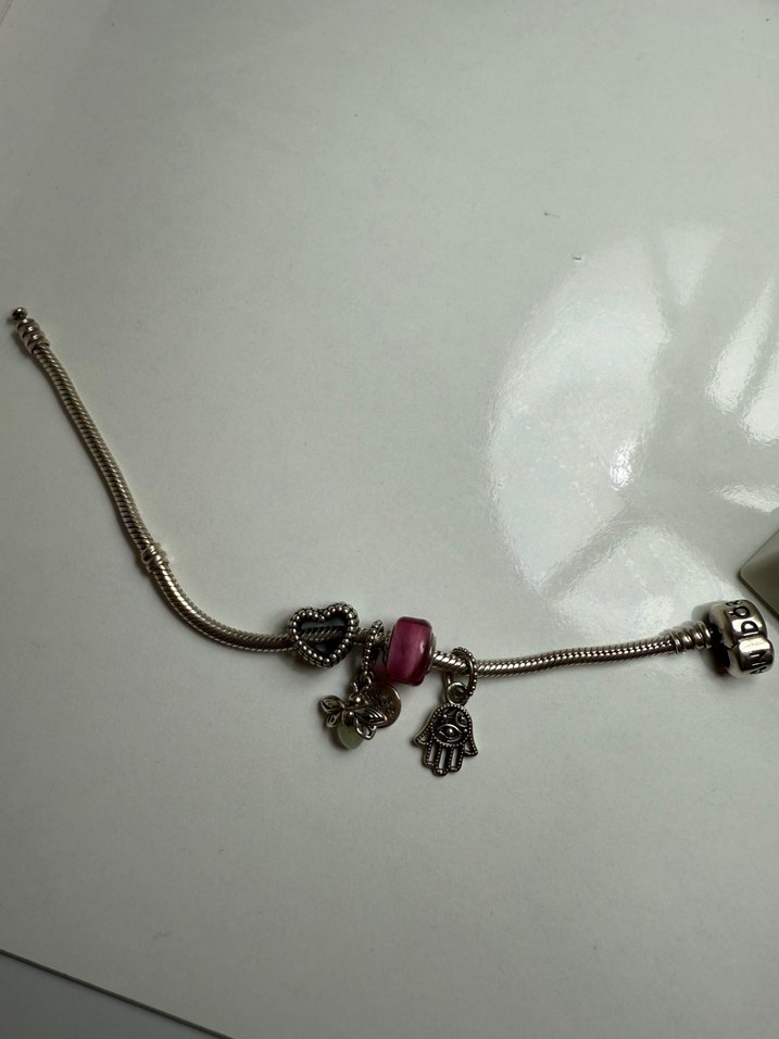 Desenli Kalp Kadın Charm - Görsel 2