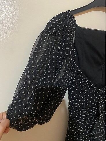 xs Beden zara benekli mini elbise