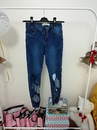 işlemeli kot pantolon skinny jean
