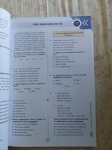  Beden Bilgi sarmal edebiyat 11.sinif soru bankası 