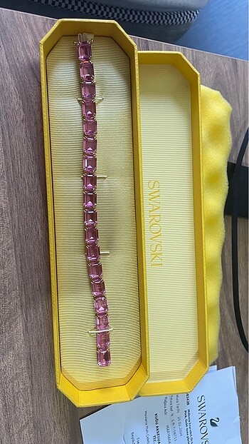 Swarovski Kadın Pembe Taş Bileklik