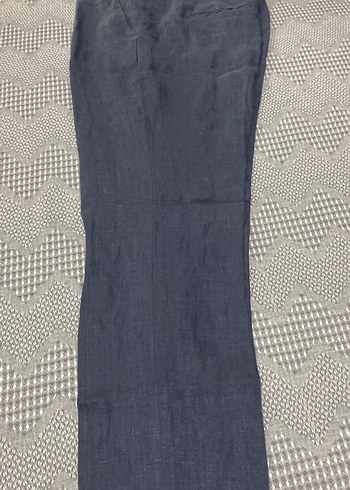 Kadın Lacivert Drapeli Denim Pantolon