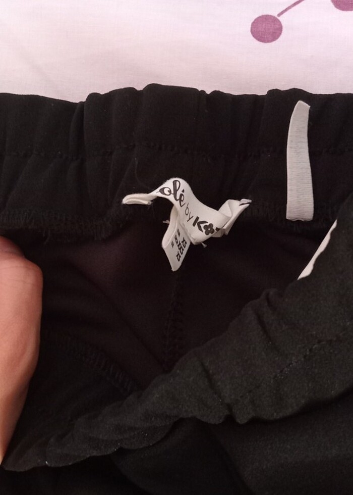 Koton beli lastikli nervürlü pantolon  - Görsel 3