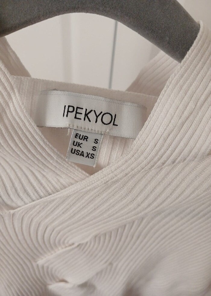 İpekyol beyaz şık bluz triko kazak - Görsel 2