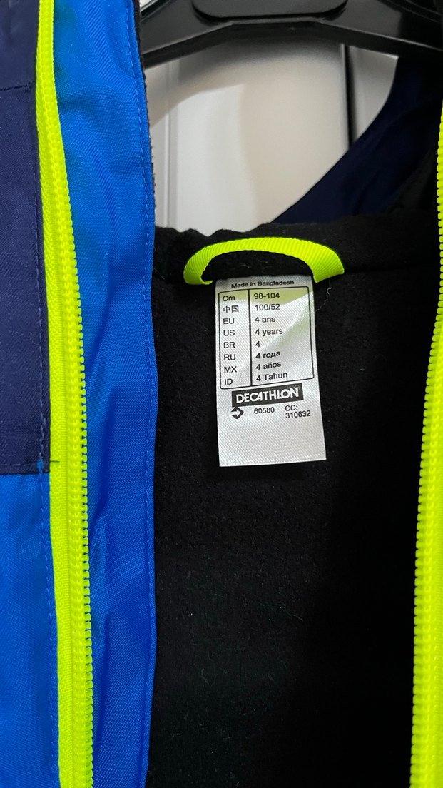 Erkek Bebek Mavi Fermuarlı Kayak Tulumu 4 yaş - Görsel 4