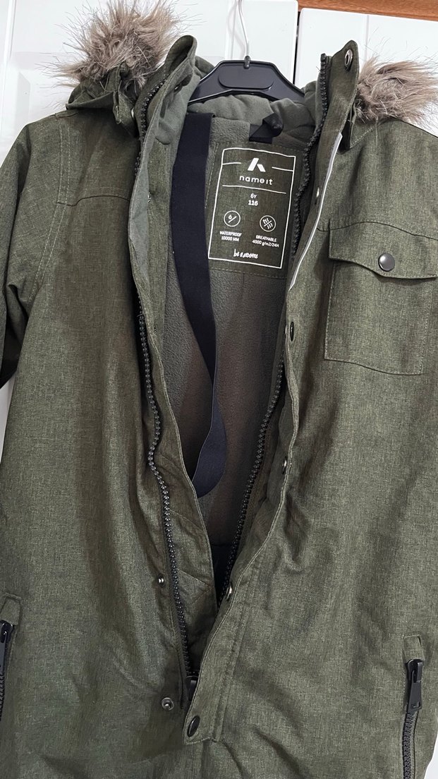 Kürk detaylı su geçirmez çocuk kayak tulumu 6 yaş - Görsel 4