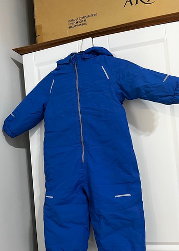 Erkek Bebek Mavi Fermuarlı Kayak Tulumu - Görsel 2