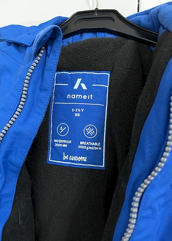 Erkek Bebek Mavi Fermuarlı Kayak Tulumu - Görsel 5