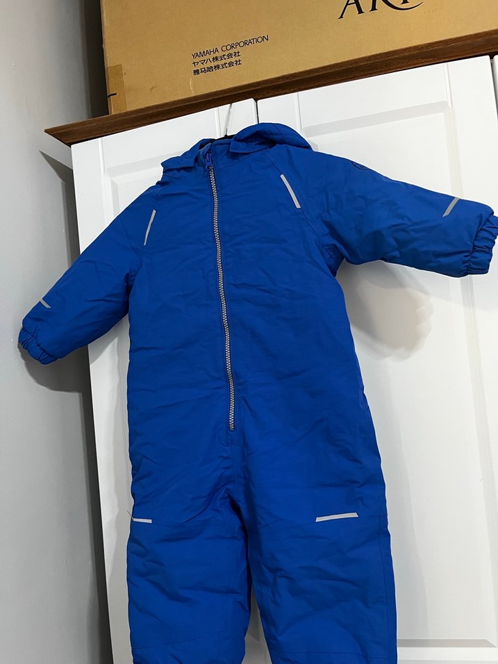 Erkek Bebek Mavi Fermuarlı Kayak Tulumu - Görsel 2