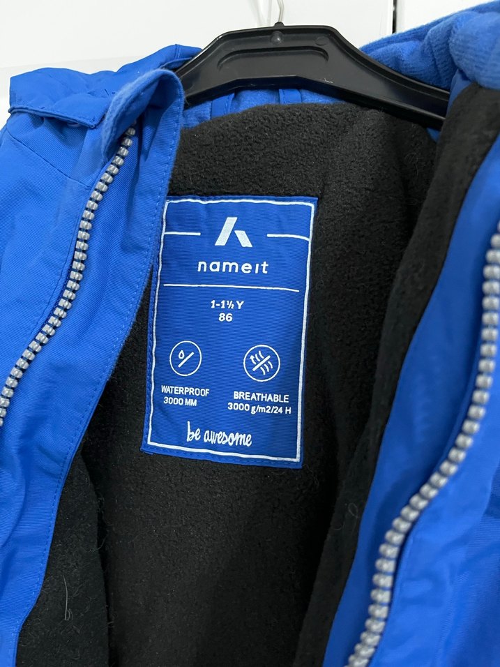 Erkek Bebek Mavi Fermuarlı Kayak Tulumu - Görsel 5