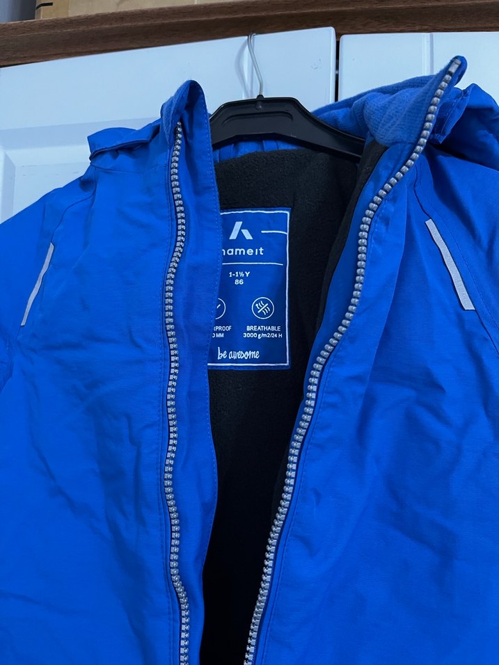 Erkek Bebek Mavi Fermuarlı Kayak Tulumu - Görsel 4
