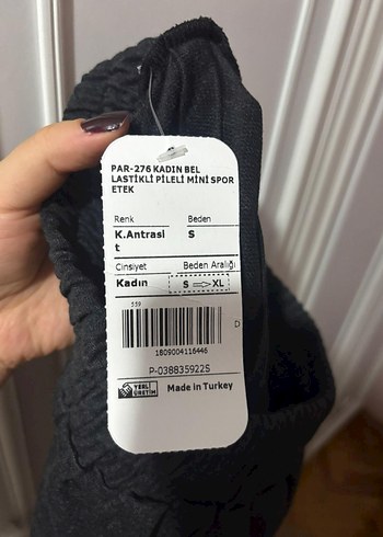 s Beden Kadın Siyah Pilili Midi Keten Etek
