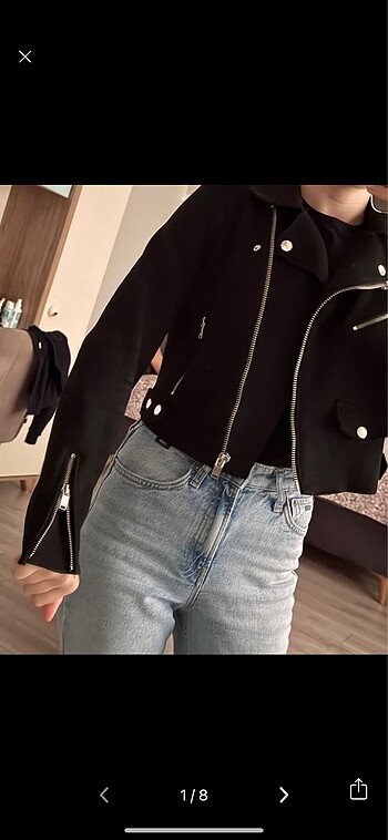 Süet biker ceket