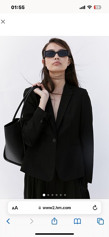 H&M Siyah Blazer Ceket