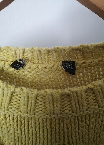 Topshop Sarı crop kazak