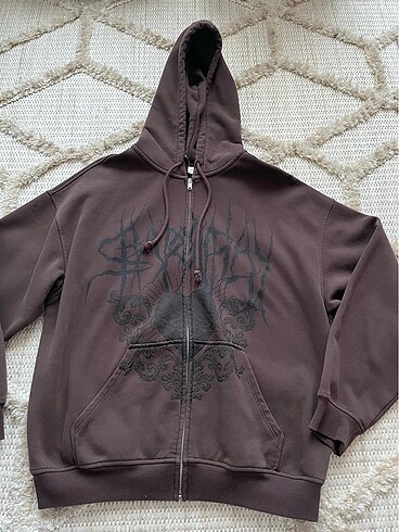 H&M fermuarlı sweatshirt