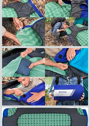 Bestway WanderLite 2'si 1 Arada Uyku Tulumu ve şişme mat - Görsel 5