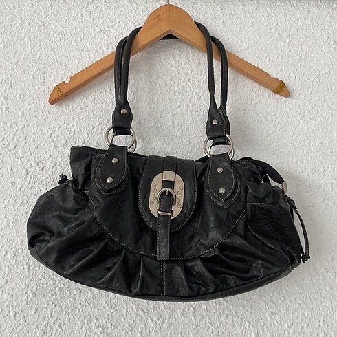 Vintage gümüş tokalı kol çantası