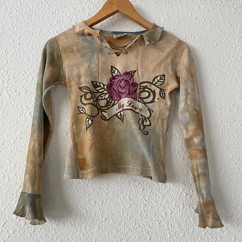Uzun kollu vintage tshirt