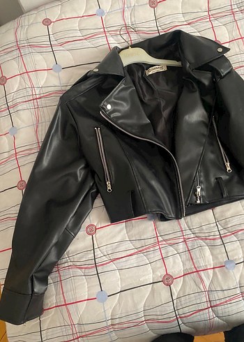 Trendyol & Milla Siyah Deri Biker Ceket
