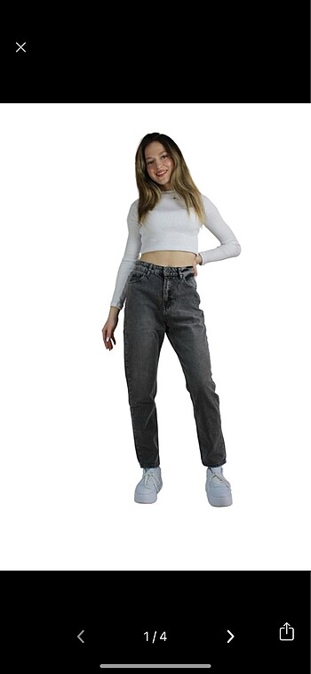 mom jean gri