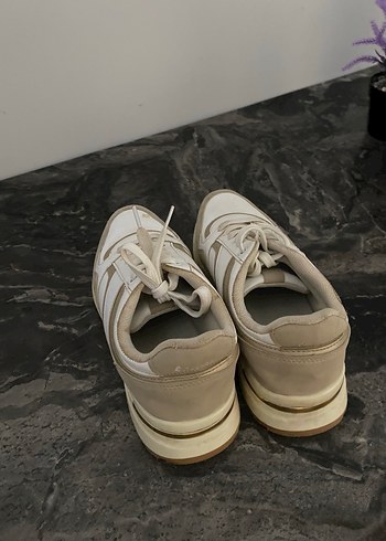 39 Beden beyaz Renk Beyaz Kadın Sneaker Stiletto Topuklu