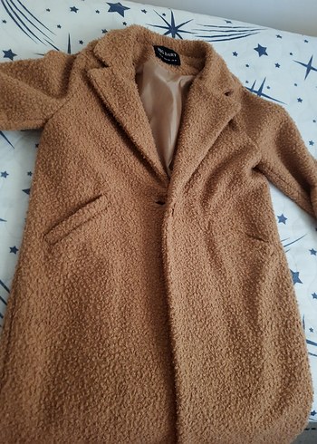 Düğmeli, Kahverengi Midi Kadın Kaban
